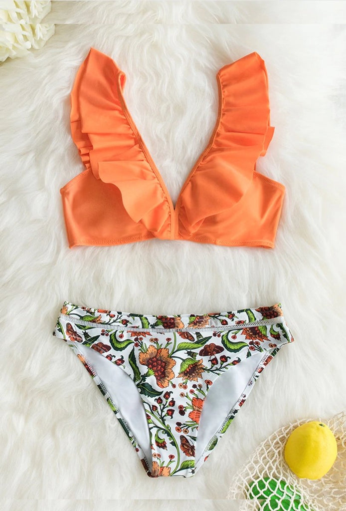 BIKINI SET - Flora Orange